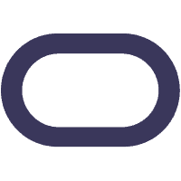 A thick, dark purple oval-shaped ring with a hollow center on a light gray background.